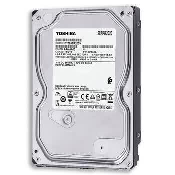 东芝（TOSHIBA）2TB 5400转 128MB SATA接口 机械硬盘 监控硬盘 数据恢复服务(DT02ABA200V)