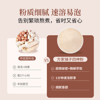 方家铺子四神粉400g(20g*20) 莲子茯苓山药芡实四神粉即食免煮早餐代餐粉