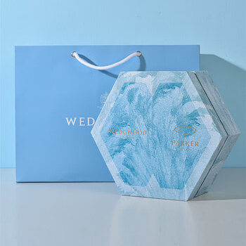 Wedgwood拜占庭马克杯套装+Parker&Wedgwood派克威雅XL经典黑金夹墨水笔