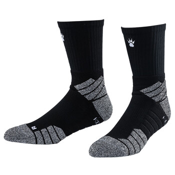 卡尔美（KELME）篮球袜男成人夏季长筒专业实战精英篮球袜运动袜子 黑色 均码