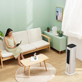 美的（Midea）冷风扇 家用办公室遥控定时空调扇低音落地水冷塔扇蒸发式冷风扇大风量 ACA10XBR