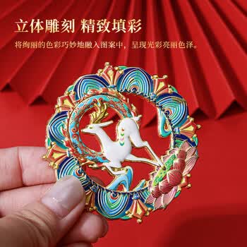 天色敦煌文创金属冰箱贴 中国风伴手礼博物馆纪念品年会礼物文创教师节生日新年女TS-6308敦煌反弹琵琶