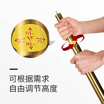 易利丰（elifo）立式党旗国旗摆件办公室带杆落地旗杆固定带底座4号标准旗帜会议室内五星红旗架2米伸缩装饰用品