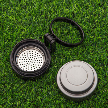 希诺（heenoor）玻璃杯单层加厚过滤泡茶杯子大容量便携提环水杯XN-6075 480mL