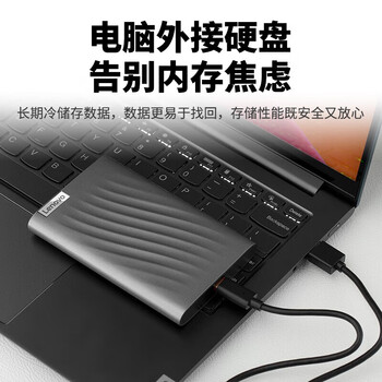 联想（Lenovo）2TB 移动硬盘 Type-C接口 2.5英寸 移动机械硬盘 便携高速传输全金属 笔记本电脑外接 F309Pro