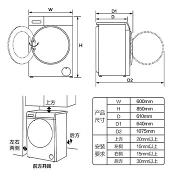 康佳（KONKA）洗衣机.滚筒洗衣机全自动 臻彩小彩裙 12KG洗烘一体 巴氏除菌 彩色触控大屏 1.08洗净比【企采购】