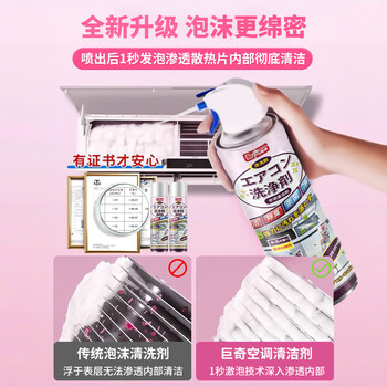 巨奇严选 空调清洗剂家用空调内机外机清洁消毒剂搭空调清洗工具套装