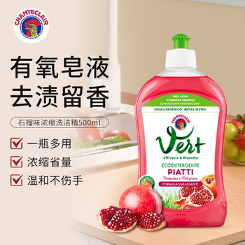 大公鸡管家（CHANTE CLAIR）石榴浓缩洗洁精500ml 不锈钢锅具去焦渍