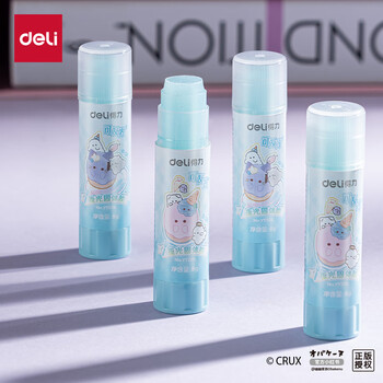 得力（deli）8gACR固体胶 幽幽家族夜光胶棒无甲醛强力胶水 学生开学文具办公用品YY501