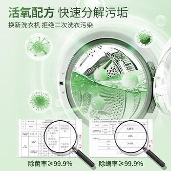 EVERSHINE晴天大白洗衣机清洗剂30g*12强力除垢杀菌滚筒洗衣机槽家庭清洁剂