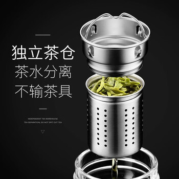 Vanow双层玻璃杯男女高硼硅耐高温隔热高颜值茶杯刻字定制水杯子