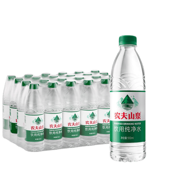 农夫山泉 饮用纯净水 550ml*24瓶 商务会议聚餐露营饮用水 整箱装