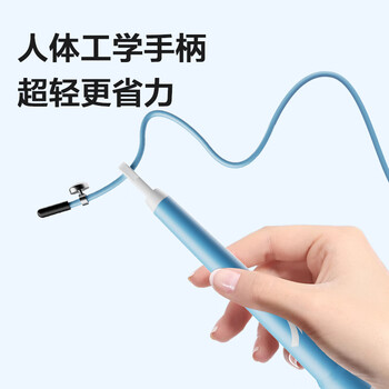 安踏（ANTA）竞速跳绳钢丝专业比赛中考考试专用儿童中小学生体育超轻 蓝色