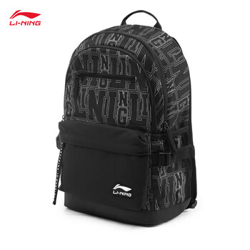李宁运动生活系列丨防泼水运动双肩包男女大容量轻便旅行背包ABSU239