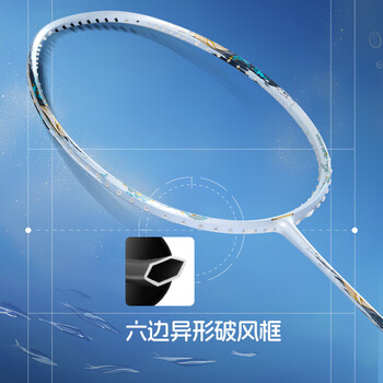 川崎（KAWASAKI）羽毛球拍单拍全碳素超轻纤维5U进攻型鲸梦系列 后海（已穿线）