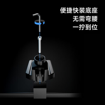 Brateck北弧 显示器支架 倒挂机械臂 电脑支架桌面夹式底座 倒装屏幕升降臂E500pd黑17-40吋 宿舍悬空托架