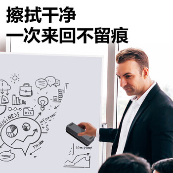 得力（deli）【开学文具】146*60*41mm磁性易擦白板擦套装黑板白板笔擦黑板擦绒布画板板擦学校电子玻璃白板擦