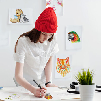 得力（deli）36色油性彩色铅笔高显色美术设计专业手绘专用绘画笔彩铅入门填色铁盒套装6566彩笔