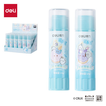 得力（deli）ACR固体胶 幽幽家族夜光胶棒无甲醛强力胶水 学生开学文具办公用品YY502