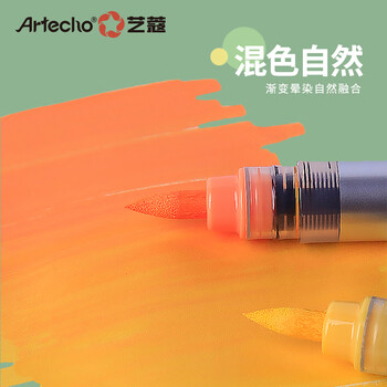 艺蔻（ARTECHO）直液式丙烯马克笔软头颜色笔小学生幼儿园画画美术颜料笔画笔儿童笔彩笔淡紫3支 V CS-ATOD43*3水