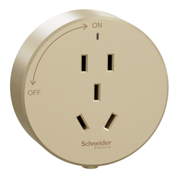 施耐德电气轨道插座可移动墙壁挂无线多功能电源搭配金/黑轨道五孔适配器金