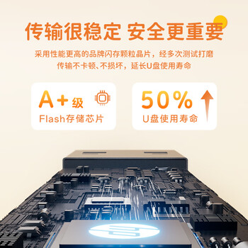 惠普 32GB USB3.2 U盘 心想事橙大容量u盘 高速220MB/s学习办公投标电脑车载通用金属优盘