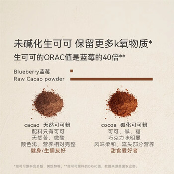 OH MyFood天然生可可粉128g/袋未碱化隔夜燕麦烘焙冲饮早餐粉ohmyfood