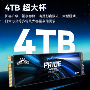 金胜维（KingSpec）2TB SSD固态硬盘M.2接口PCIe4.0 读速7400MB/s NVMe1.4 TLC颗粒台式机笔记本通用ONEBOOM猛犸纪