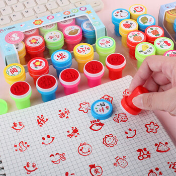 米砾印章儿童卡通打卡迷你老师奖励盖章神器小红花活动过关鼓励教师小学生积分奖章幼儿园开学季礼物