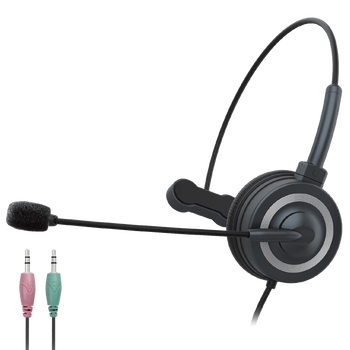 电音BH69 话务耳机头戴式电脑耳机商务办公呼叫中心电销客服耳麦录音网课英语学习单耳黑色双插头