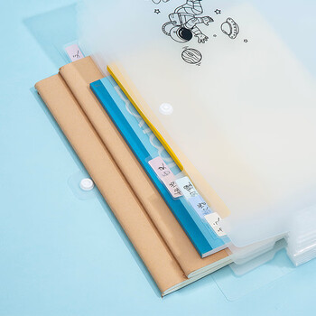 齐心（COMIX）13格A4透明文件夹试卷收纳袋资料夹资料册 按扣风琴包便携大容量多层收纳学生试卷册 EA7013