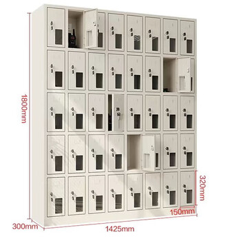 中伟手机柜存放柜工厂医院学校对讲机充电柜存放柜亚克力40门