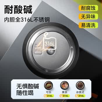 苏泊尔（SUPOR）保温杯男士车载大容量水杯316L不锈钢运动户外便携水杯学生吸管杯
