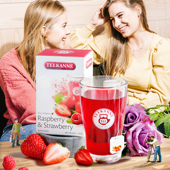 TEEKANNE德国进口草莓覆盆子水果茶包袋泡茶办公室养生果茶20包/盒 TEEKANNE德国进口草莓覆盆子水果茶包袋泡茶办公室养生果茶20包/盒