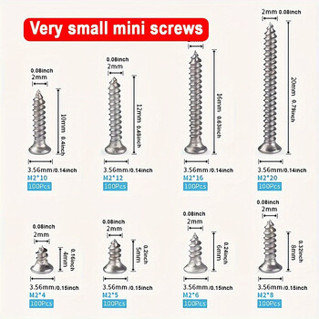 永利尚 M2银色碳钢镀镍平头 十字沉头自攻螺钉 M2螺丝套盒 800颗 永利尚 M2银色碳钢镀镍平头 十字沉头自攻螺钉 M2螺丝套盒 800颗