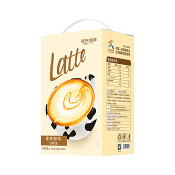 摩氏拿铁速溶咖啡粉 即溶奶咖三合一特浓无反式脂肪尝鲜装12条便携 摩氏拿铁速溶咖啡粉 即溶奶咖三合一特浓无反式脂肪尝鲜装12条便携