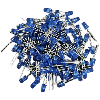 吻迪 3MM 5MM发光二极管 LED灯珠元件 3MM 5种颜色各20只 共100只