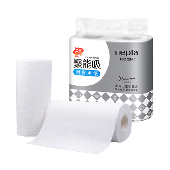 妮飘（Nepia）聚能吸厨房卷纸60节*2卷万用纸巾吸油吸水纸懒人抹布加厚抽纸