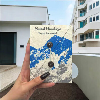 空色尼泊尔手工本猫头鹰32张11*15cm手账本diy素材日记本复古旅行高颜值网红手账本纸加厚手工本口袋本