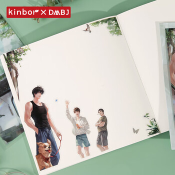 kinbor盗墓笔记吴山小聚双透贴纸铁三角独家图档烫银工艺手帐高颜值贴纸4张装DIY贴纸可当透卡DT57757