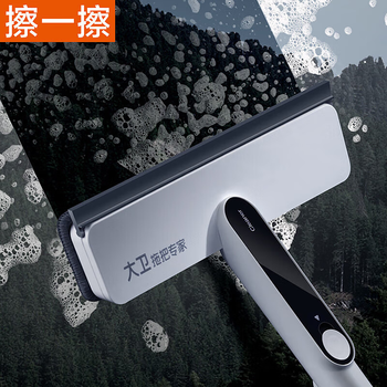 大卫S10 擦玻璃神器搽洗窗户清洁刮水器板双面 S10加长杆喷水擦窗器