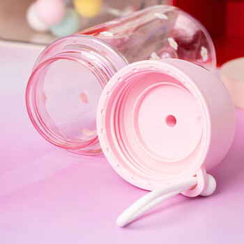 名创优品（MINISO）自嘲熊水杯太空杯tritan耐高温太空可爱塑料杯子500mL