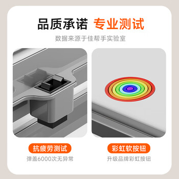 佳帮手卫生间厕所按压带盖15.1L夹缝垃圾桶大号厨房卧室客厅家用网红桶