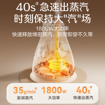 苏泊尔（SUPOR）挂烫机家用立式熨烫机 大功率熨烫 加长熨衣板长续航高温除菌 6档精熨护衣GU-411C