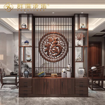 中式镂空屏风福字型号规格- 京东