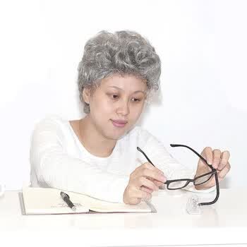 信发银行眼镜（1副） 柜台专用防丢固定便民眼镜架老花镜架老花眼镜架 银行老花镜 200度