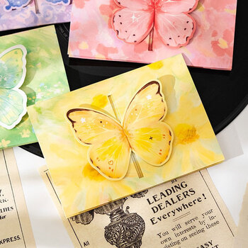 狮洛德 4张立体贺卡生日礼物装饰可手写diy高级折叠卡片生日祝福明信片