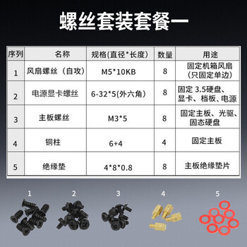 索厉 台式电脑安装螺丝套装 5种规格 70007