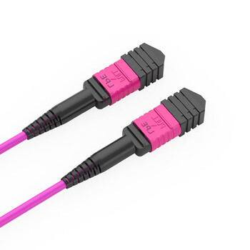 良浦 多模万兆MPO-MPO12芯OM4光纤跳线 40G/100G/200G模块用跳纤5米 MPO-MT12-5M