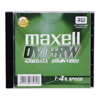 麦克赛尔DVD+RW光盘可擦写 台产刻录光盘4速4.7GB 光碟 空白光盘 1片盒装 麦克赛尔DVD+RW光盘可擦写 台产刻录光盘4速4.7GB 光碟 空白光盘 1片盒装
